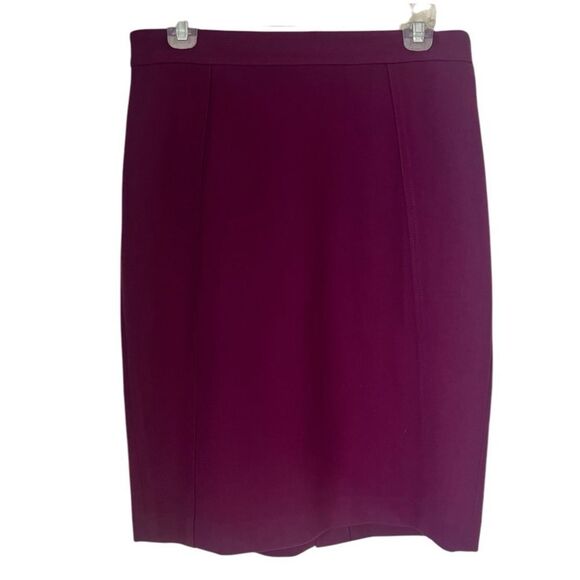 Halogen Wonen’s Plum Pencil Lined Skirt Size 4 - Picture 2 of 8